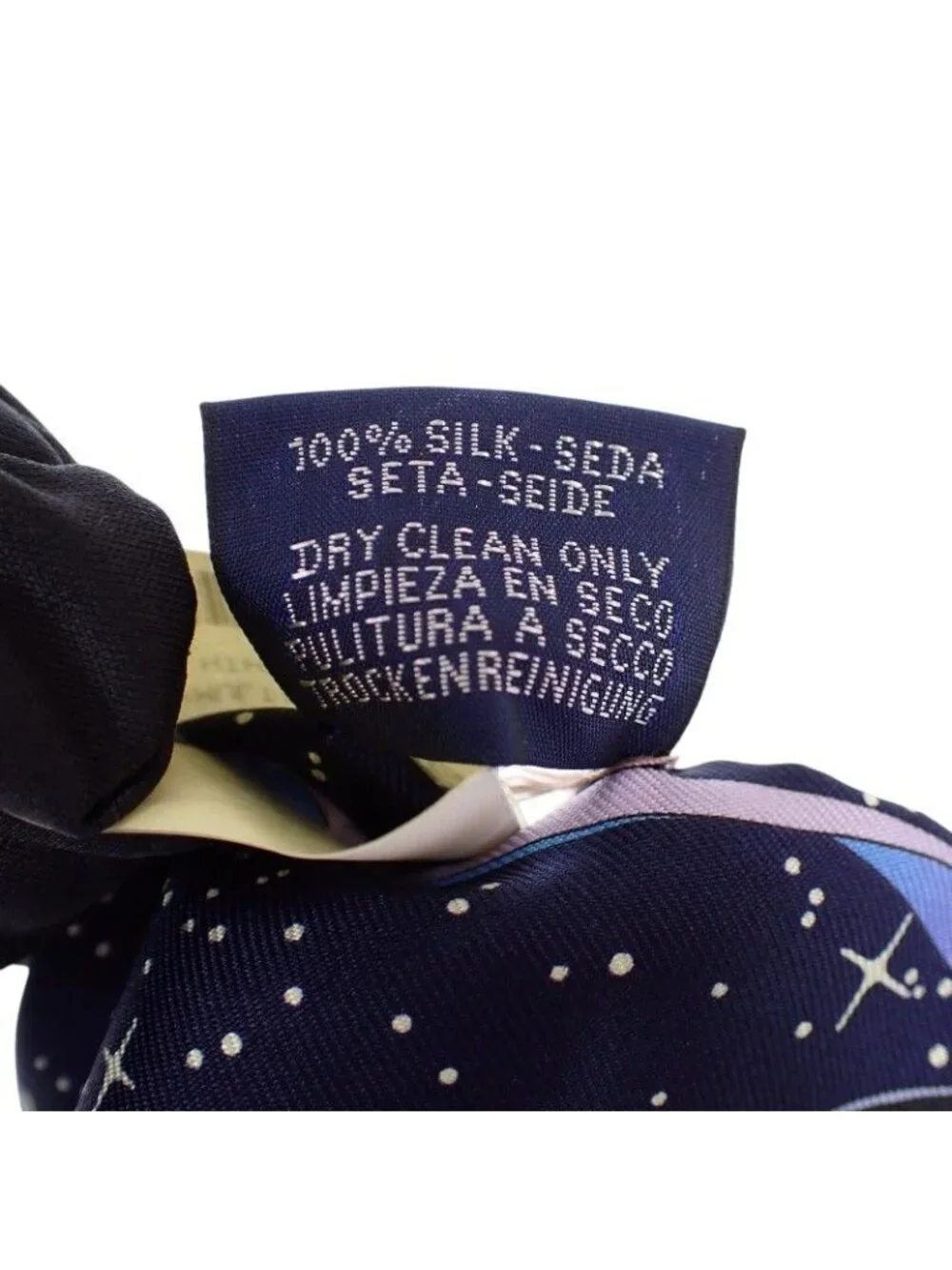 Hermes Twilly Space Scarf Silk Navy Marine Rose